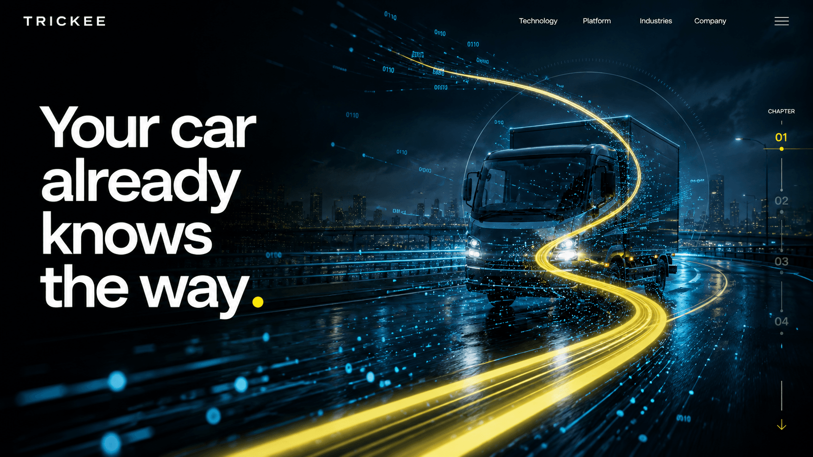 A living route interface responding to road conditions